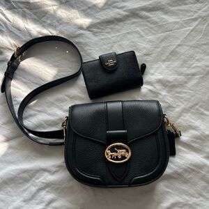 Coach Georgie Saddle Bag with Matching Wallet